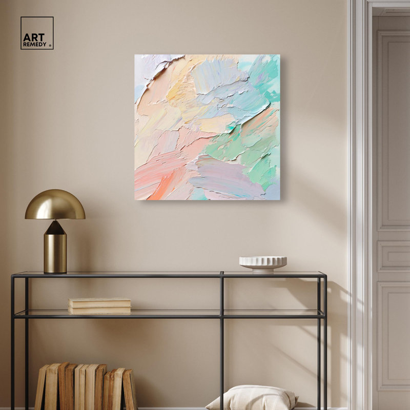 «Flowing Mousse III», toile texturée numérique par Art Remedy, H 24 po x l 24 po, Toile tendue
