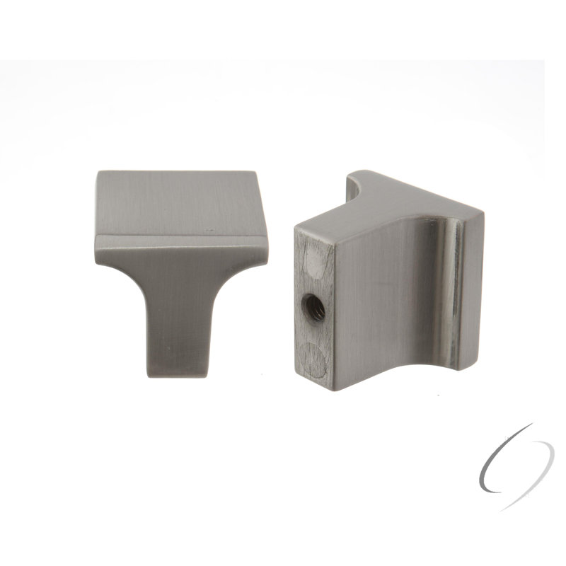 Poignée carrée 1 po, Nickel satiné