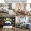 Smart LED White Velvet Upholstered Bed Frame With Storage Drawers, Scalloped Petal Headboard & App Control, European Single (90X200cm) & Double (140X200cm)-983848356