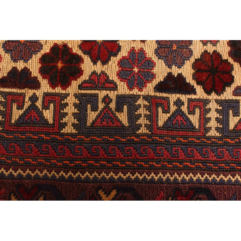 Tapis beige Tadjik Caucase 3 pi 1 po x 4 pi 2 po
