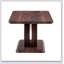 Table basse moderne en bois de noyer avec panneau texturé foncé et minimaliste