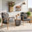 2-Person Patio Conversation Set with Cushions, Outdoor Furniture Rope Woven Chairs with Coffee Table-992381030