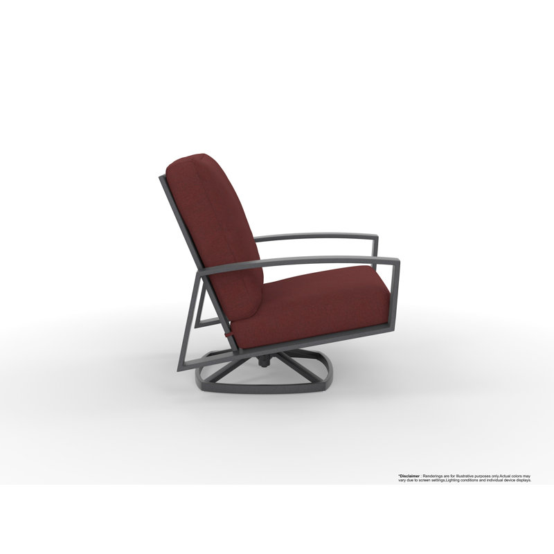 Arc Outdoor Lounge Chair, Trax Burgundy, Graphite