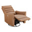 Fauteuil inclinable électrique pivotant en cuir véritable Gabi (ensemble de 2)-121435810