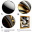 Or noir et blanc vitrail I - abstrait spirales sur toile, art mural-87394738-87394743-119283668