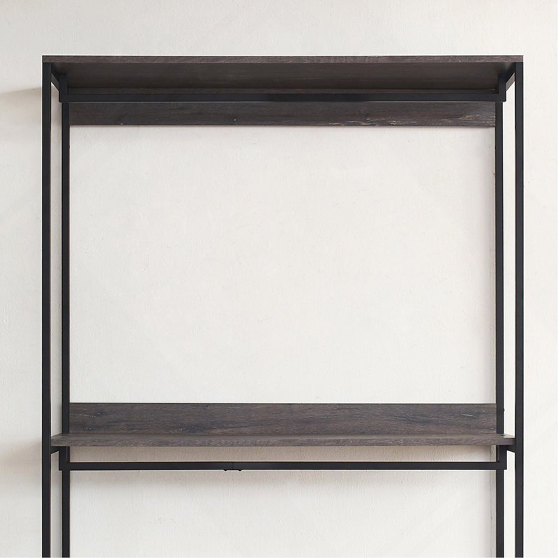 Organisateur de 47 po en bois rustique gris