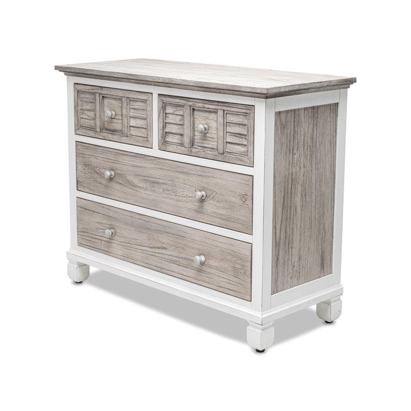 Islamorada - 4 Drawer Chest - Dapple Grey and Blanc Finish