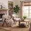 Chaises d'appoint modernes en tissu de velours avec structure en bois massif, chaises rembourrées pour le salon ou le coin lecture-782639059