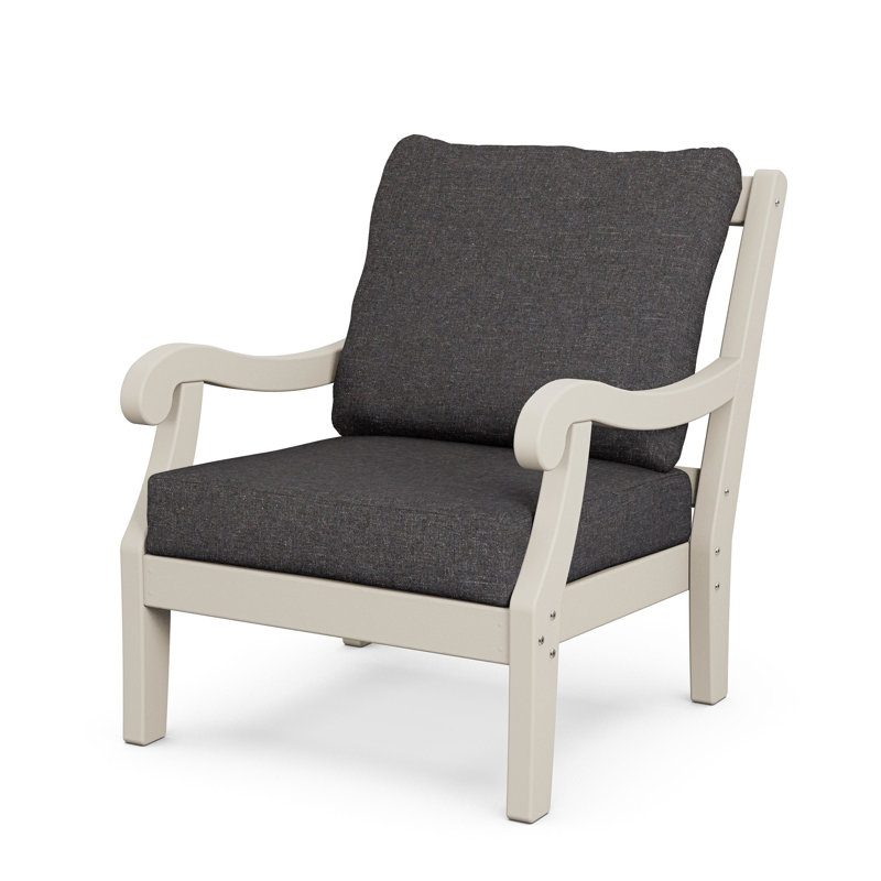 Birch Lane Verlyn 3-Piece Deep Seating Set, Ash Charcoal Cushion/Sand Frame