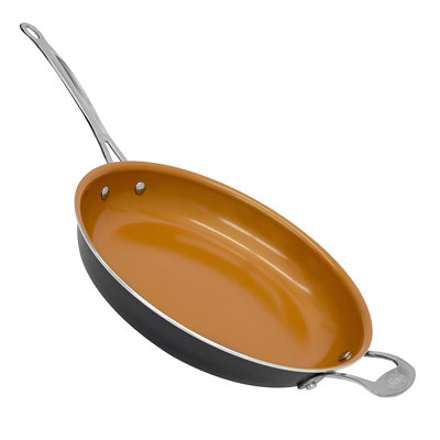 Gotham Steel 14'' Nonstick Family Pan with Helper Handle, Stay Cool Handles, Oven & Dishwasher Safe