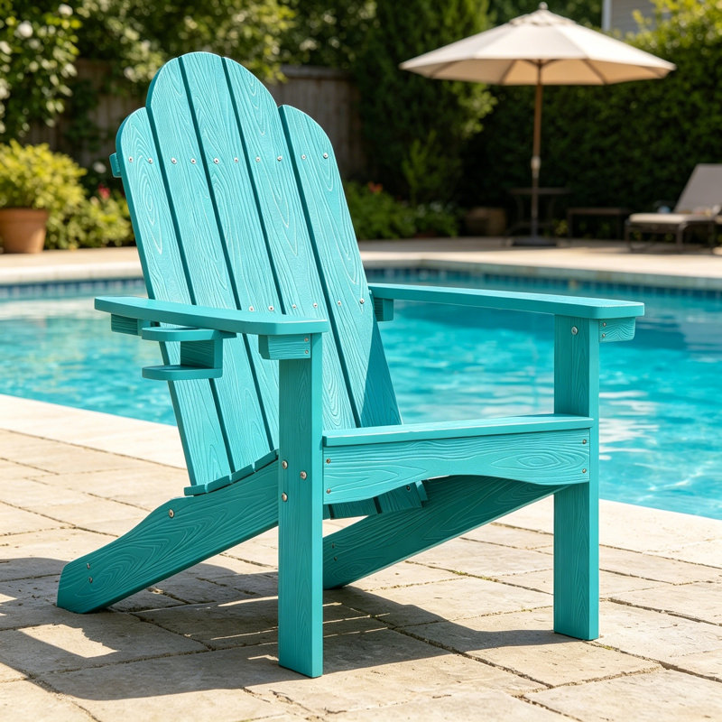 Bickford Plastic Adirondack Chair, Dark Brown