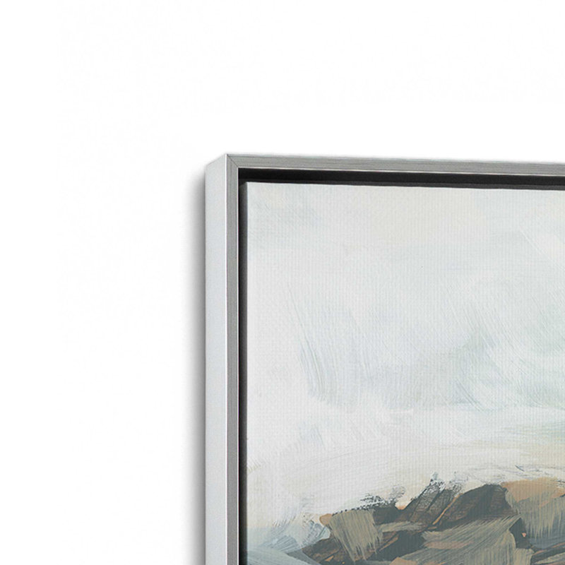 «Clouded Breakers I» par June Erica Vess, reproduction d'art sur toile, Argent argent, H 18 po x l 24 po