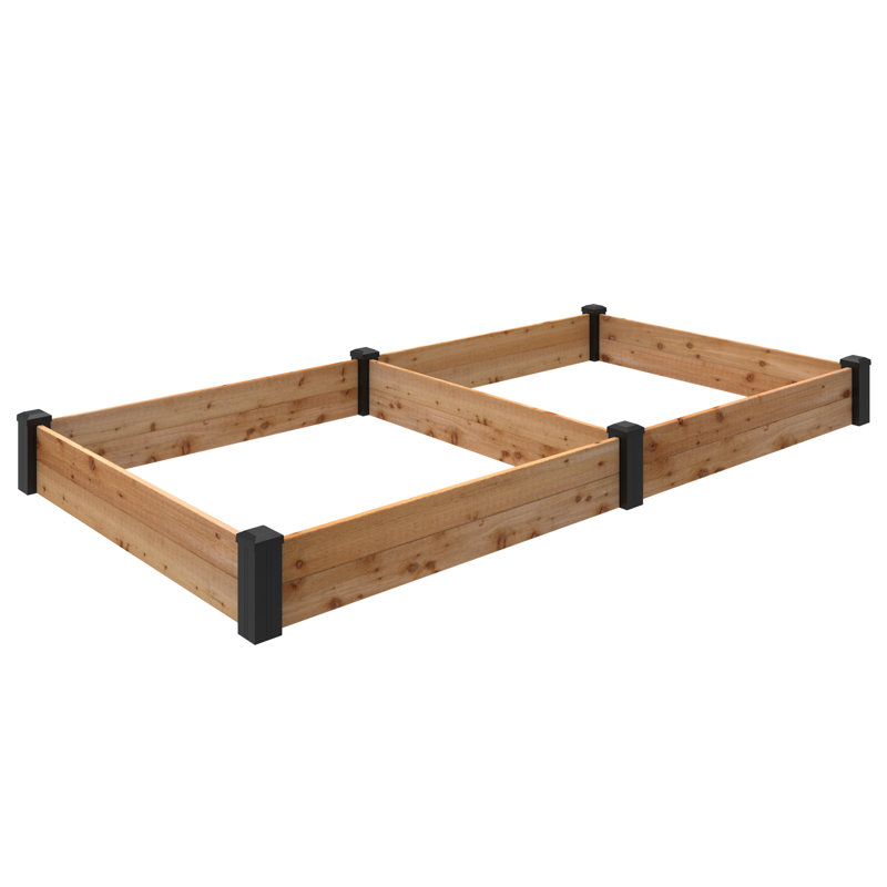 Haven Natural Cedar Raised Garden Bed, 7" H x 89.38" W x 46" D
