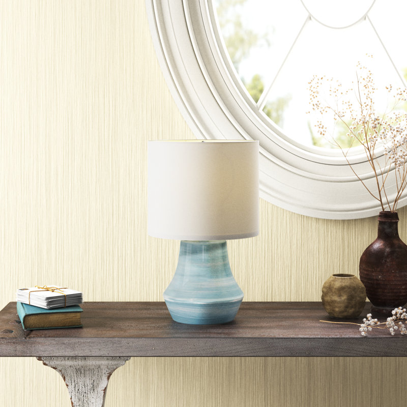 Adjustable Blue Ceramic Cottage Table Lamp Set