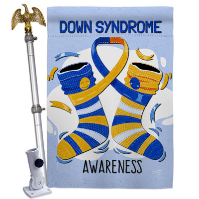 Double Sided 40'' H x 28'' W Polyester Flag Set