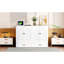 Lit en taille double, blanc - peu encombrant et pratique. Grands tiroirs pour le rangement. Convient aux coussins, vêtements, Style de finition. Chargement activé. Facile à assembler. Dimensions: L 75,1 po x l 56,7 po x H 41,3 po-2058974893-2058974892