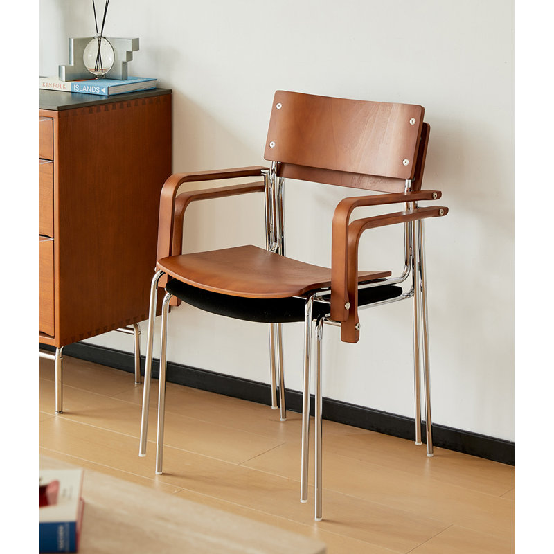 Petit tabouret rétro en bois massif