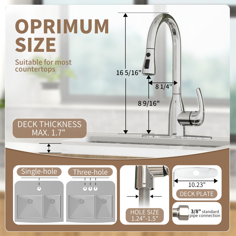 R&T Pull Down Kitchen Faucet