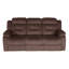 Canapé moderne manuel 1Pc avec accoudoirs rembourrés et capitonnés à l'horizontale, port USB, finition chocolat, mobilier de salon principal