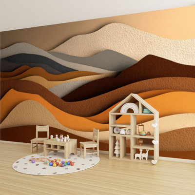 Papier peint auto-adhésif style scandinave à pics abstraits calmes décoratifs neutres à motif géométrique amovible H 69 po x l 96 po, papier peint amovible en PVC pour chambre à coucher, bureau à domicile