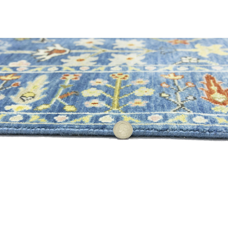Tapis oriental bleu Oushak Chobi