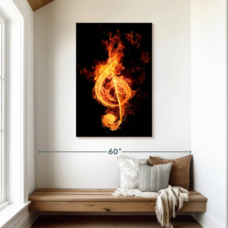 Abarca Flame G Clef, H 45 po x l 30 po