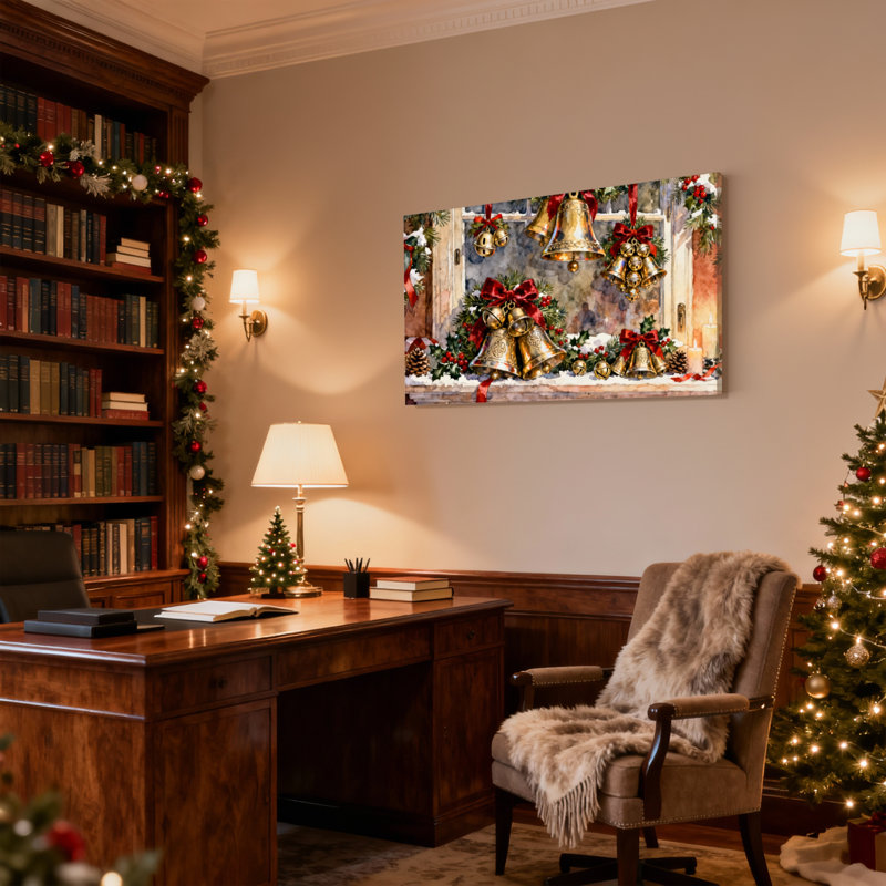 Ensemble de 3 impressions sur toile de Noël, H 12 po x l 18 po