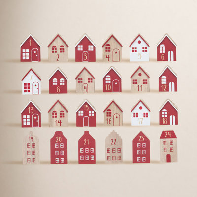 Wooden Village House Advent Calendar
