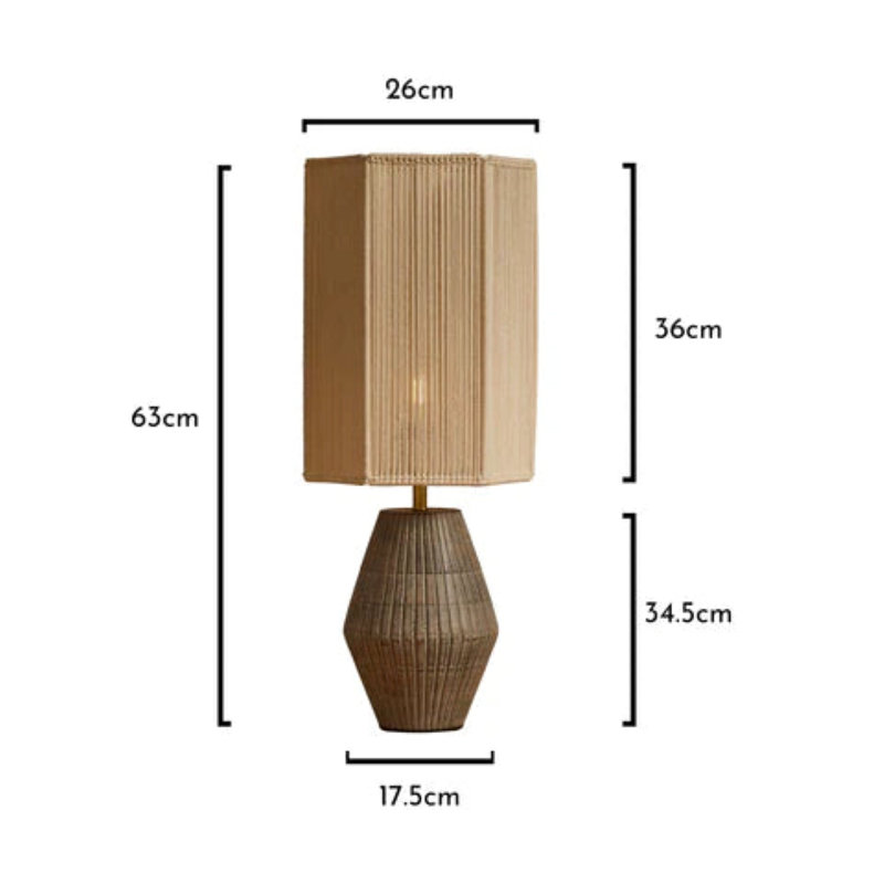 Barkha Wood Table Lamp