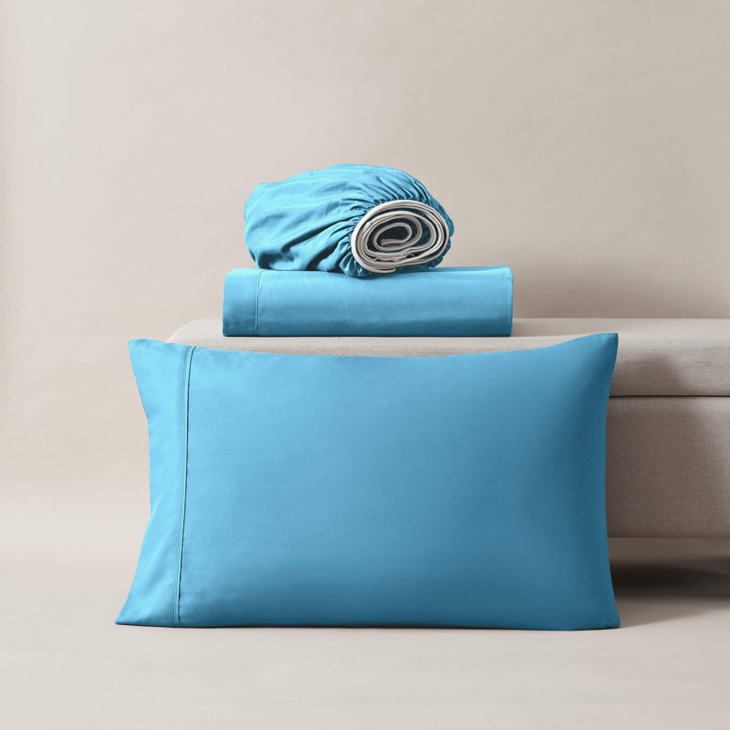 Ensemble de draps ultra doux et respirant Hotel Collection, Bleu de plage, Très grand simple