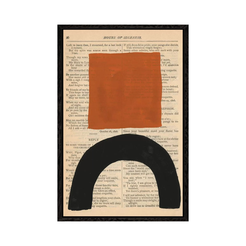 Modern Prose IX 1 Piece Wall Art on Canvas, 66.04 cm H x 45.72 cm W, Black Framed