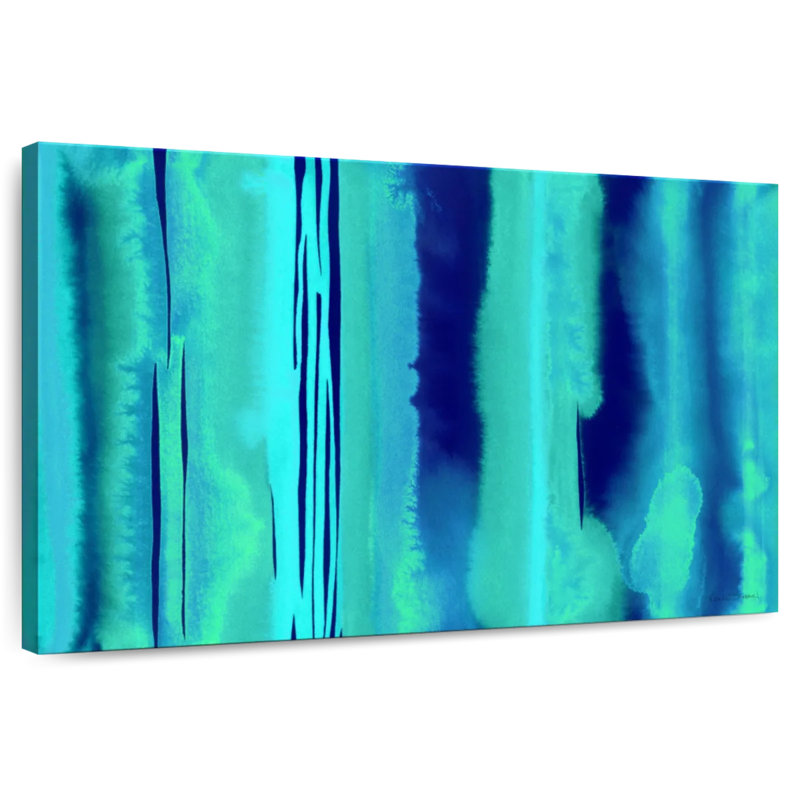 Étude de couleur aqua marine, H 8 po x l 12 po