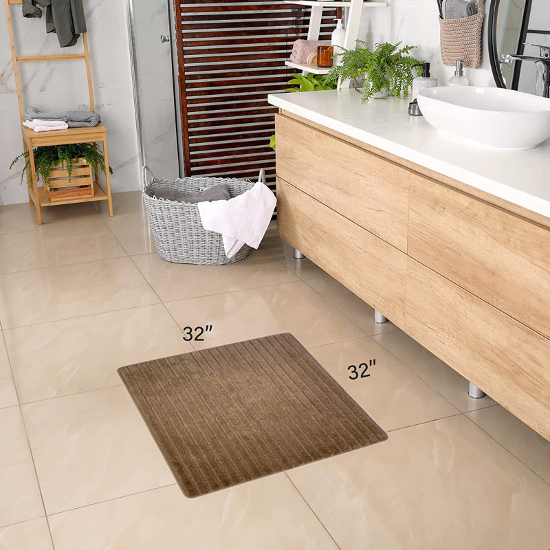 Microfiber Non-Slip Bath Mat, Taupe