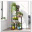 Support pour plante de coin brun rustique 4 niveaux 40,94 "