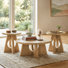 Ensemble de tables basses 3 pièces avec piédestal Blitar