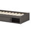 Lit plateforme en L avec armoires de rangement, bureau, lit gigogne et lumière DEL-721245445