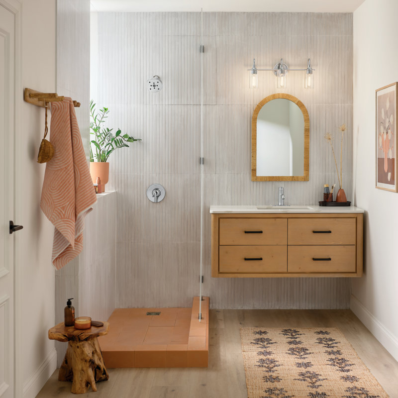 Éclairage pour salle de bain 3 lumières 23 po avec verre transparent 23 po, Chrome chrome