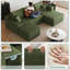 Canapé modulaire 95 po avec 1 repose-pieds Cloud, canapés rembourrés minimalistes modernes, canapé de coin à assise profonde, pas d'assemblage requis-128998147-128998148