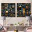 Cortavion - Ensemble de 2 collages abstraits carrés-101847142-101847143