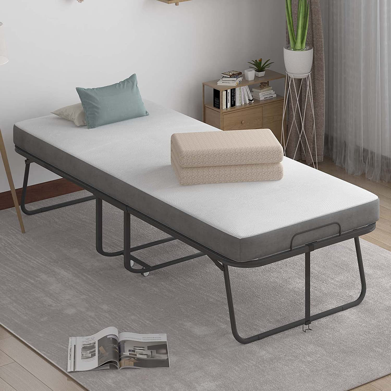 White Noise 31'' Folding Bed with Mattress Included \u0026 Reviews | Wayfair, image size:1500x1500
