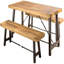 Ensemble de salle à manger d'extérieur en bois 3 pièces Catriona