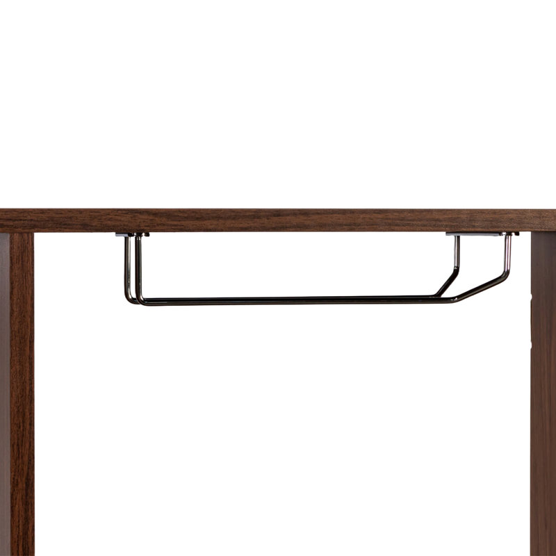 Support à vin mural à 3 niveaux avec porte-verre, rangement rustique multifonctionnel pour bar, panneau de particules en noyer, profondeur 48,08 po, largeur 9,03 po, hauteur 41,72 po, poids 49,53 lb