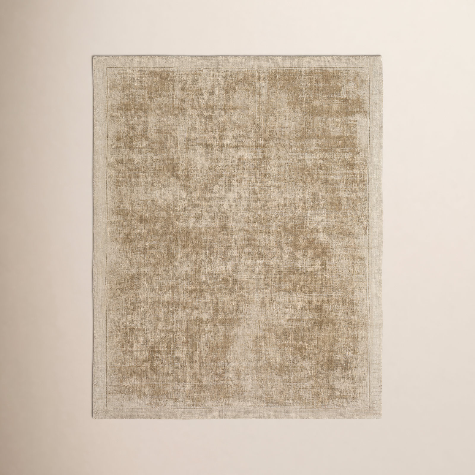 Mckinley Hand Loomed Viscose Taupe Rug, Rectangle 8' x 10'