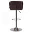 Ensemble de 2 tabourets de bar réglables en similicuir brun