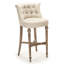 Amelie Upholstered Stool with Solid Wood Frame