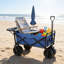 Chariot de plage pliable, bleu