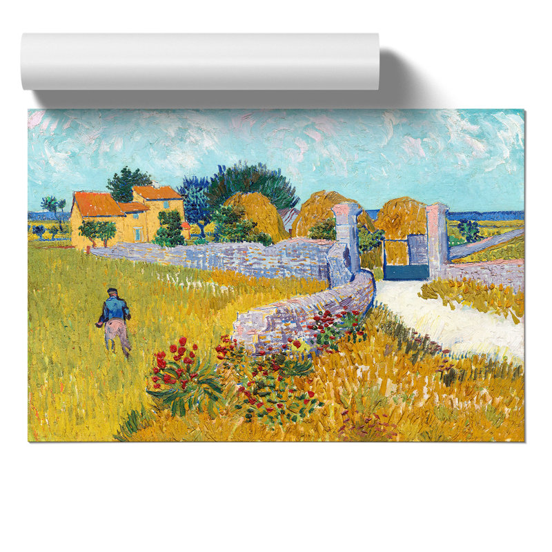 Farmhouse In Provence by Vincent Van Gogh - No Frame Painting, 21cm H x 30cm W x 0.1cm D