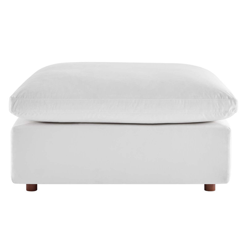 Repose-pieds Modway Commix, Velours blanc