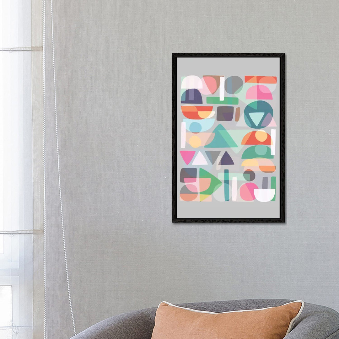 Pastell Geometrie II von Mareike Böhmer - Galerie-verpackte Leinwand Giclée auf Leinwand