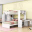 Lit superposé en bois avec bureau, tablettes et garde-robe-230391130-230391131